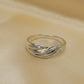 Silver swirl ring - 1098J