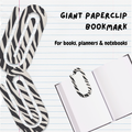 Giant Paperclip Bookmark - Zebra Print