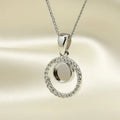 Dainty CZ 5mm Sterling Silver Memorial Pendant
