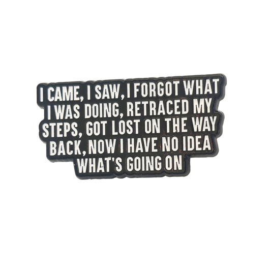 I came I saw I forgot what I was doing... - Pin Badge