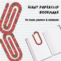 Giant Paperclip Bookmark - Black Cat