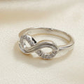 Infinity CZ Sterling Silver Memorial Ring