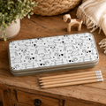 Printed Metal Pencil Tin Monoline Dogs