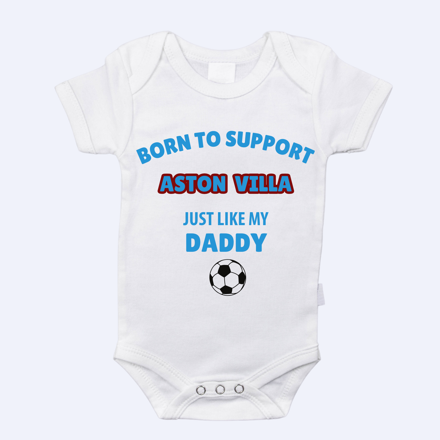 Born to support Football white baby vest
