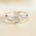 Entwined CZ Sterling Silver Memorial Ring