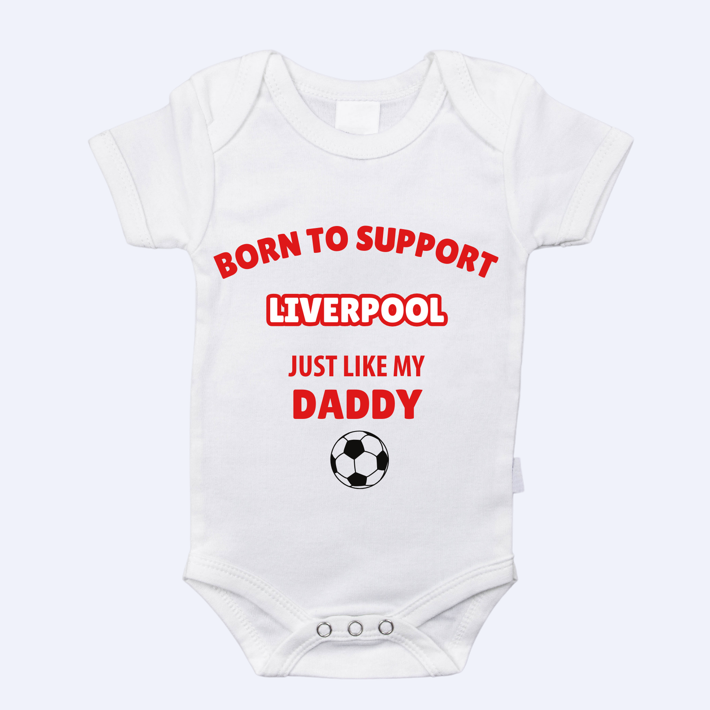 Born to support Football white baby vest
