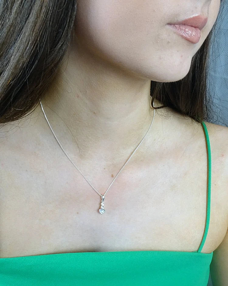 Dainty Heart Sterling Silver Memorial Pendant