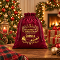Personalised Traditional Christmas Velvet Sack – Special Delivery