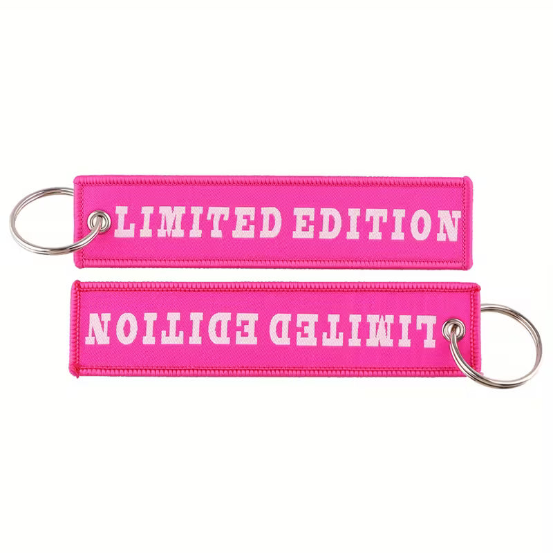 Limited edition pink - Embroidered Keyring