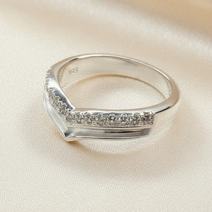 Wishbone Sterling Silver Memorial Ring