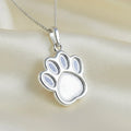 Dog Paw Sterling Silver Memorial Pendant