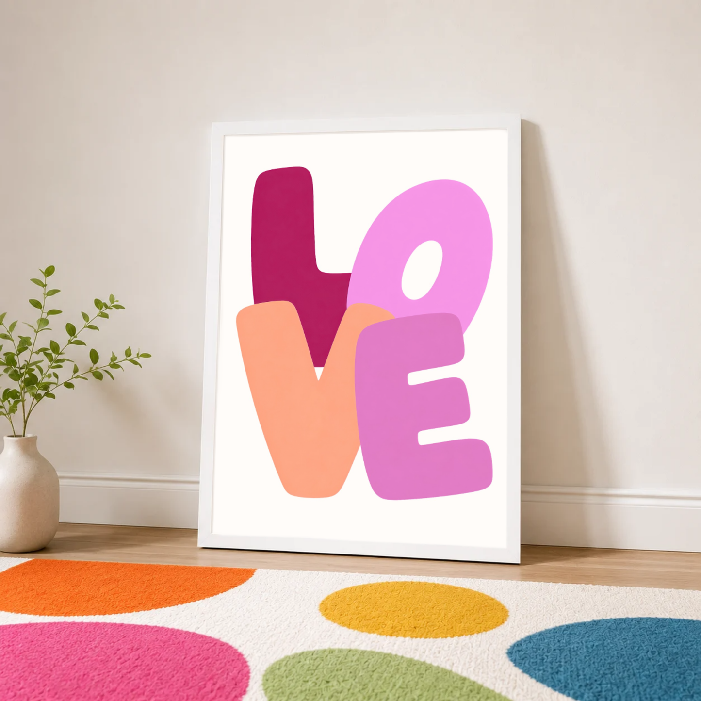 Pink bubble "love"