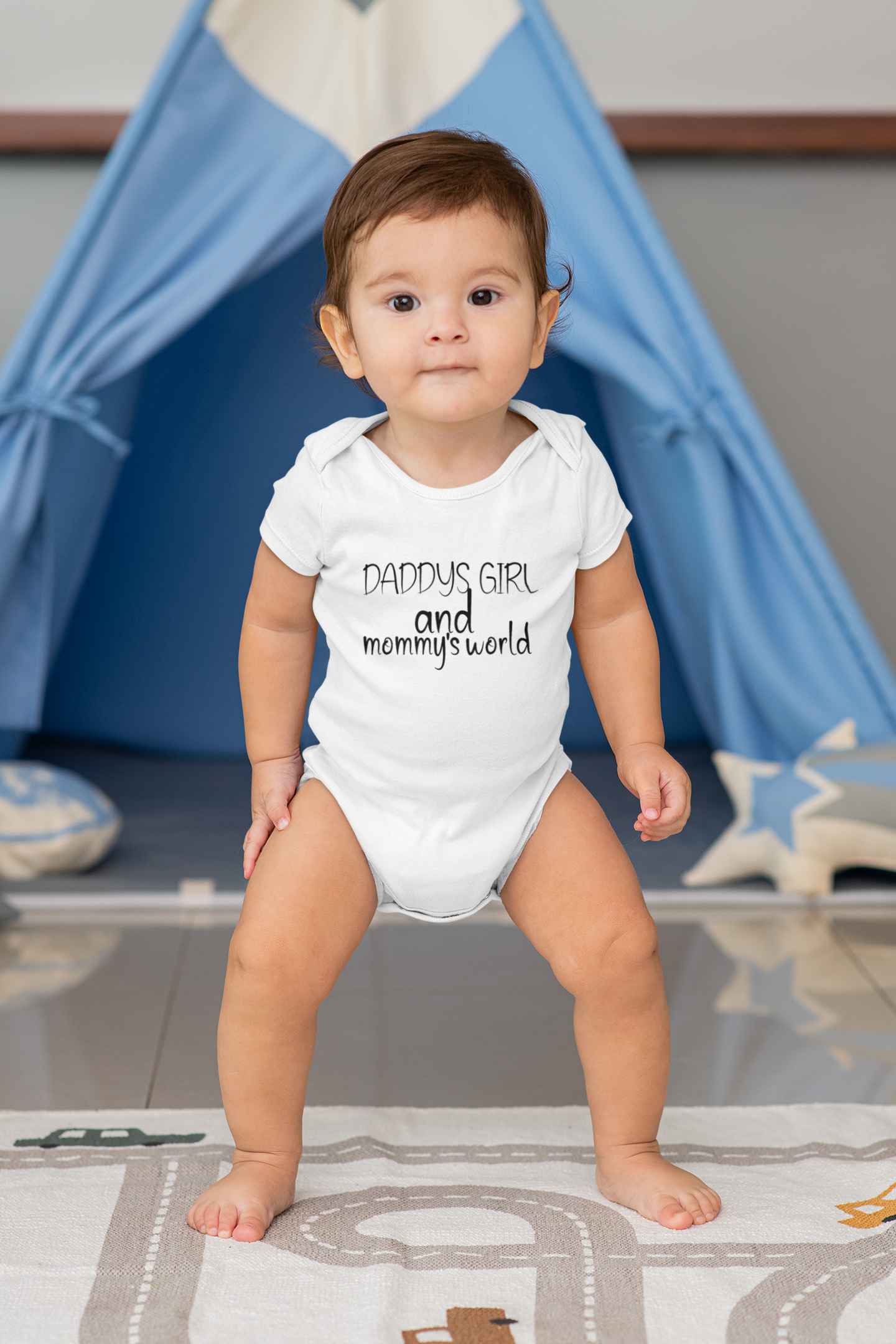 Daddy's Girl Mommy's World Girls - Baby Vest