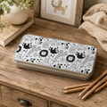 Printed Metal Pencil Tin Monoline Safari Animals