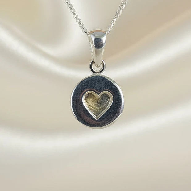 Petite Heart Sterling Silver Memorial Pendant