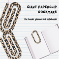 Giant Paperclip Bookmark - Leopard Print