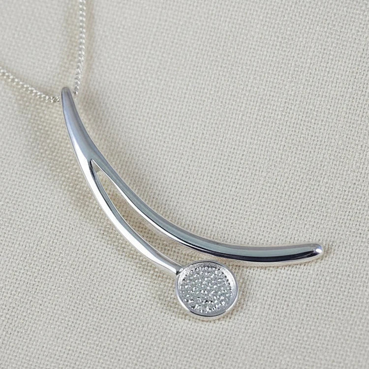 Dainty 6mm Sterling Silver Memorial Pendant