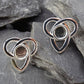 Solid Silver Celtic Style Stud Earrings - 2005S