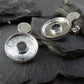 Solid Silver Fancy Circle Stud Earrings With cz - 2008S