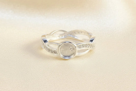 Solid Silver Entwinned Ring  - 2015L