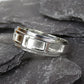 Stunning four section silver channel ring - 2018N