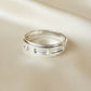 Stunning four section silver channel ring - 2018N