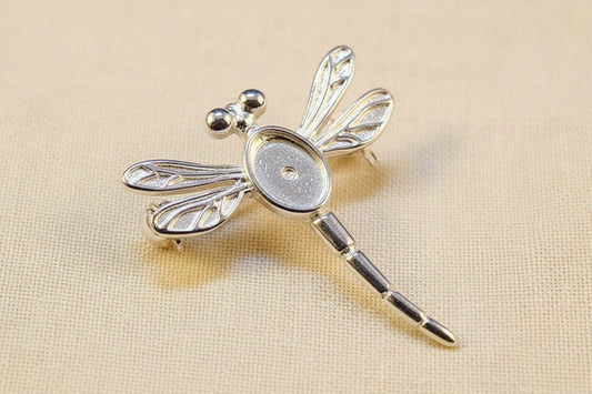 Silver Dragonfly Brooch - 0019S