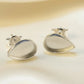 Silver Pear Shape Stud Earring - 0018S