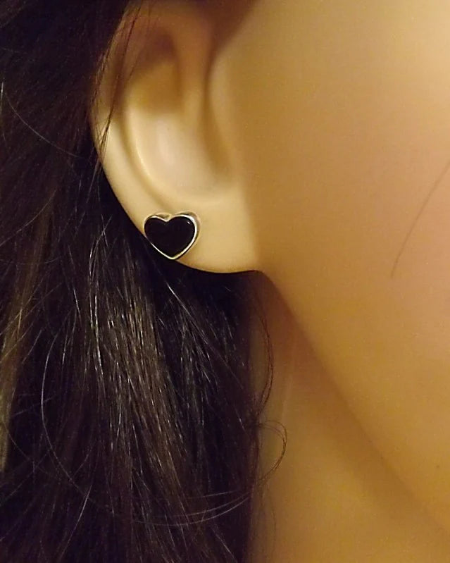 Solid Silver Heart Stud - 0930S