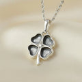 Four Leaf Clover Sterling Silver Memorial Pendant