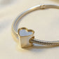 Silver Heart Charm Setting For Bangle - 2002S