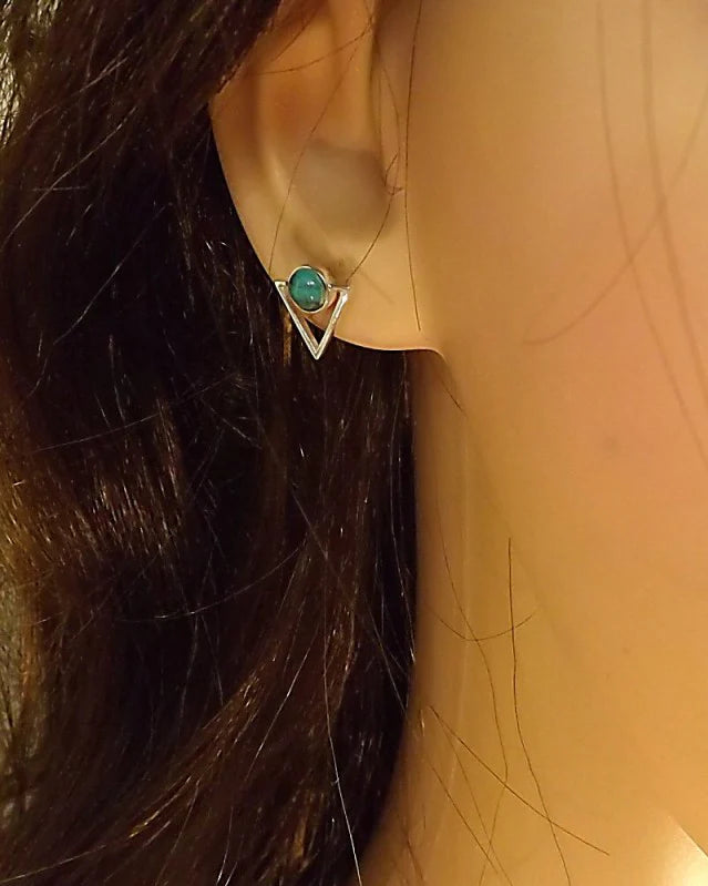 Silver Triangle Studs - 0806S