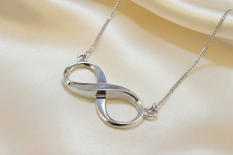 Solid Silver Infinity Necklace - 1034S