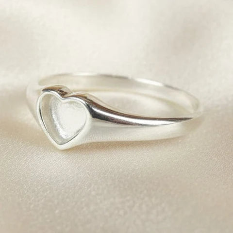 Heart Sterling Silver Memorial Ring