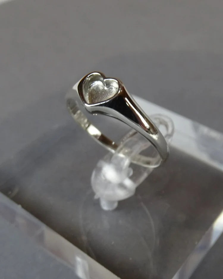 Heart Sterling Silver Memorial Ring