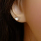 Small Silver Heart Studs - 1041S