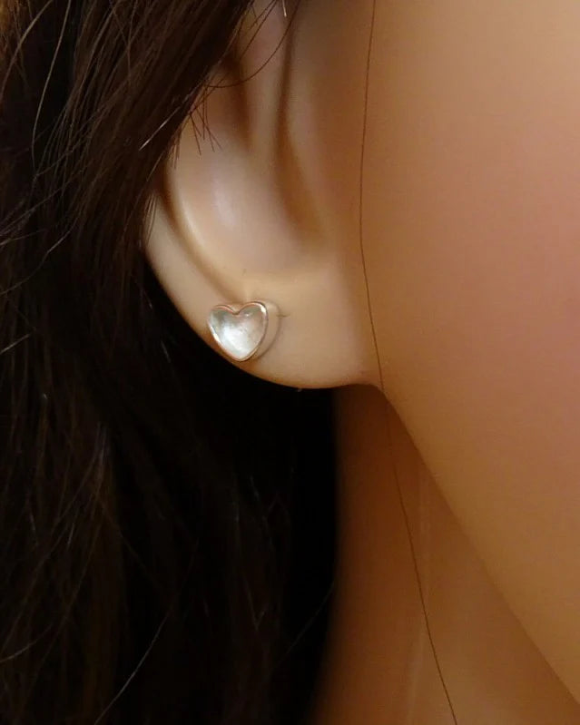 Small Silver Heart Studs - 1041S