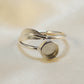 Adjustable Solid Silver Feather Ring  - 1028S