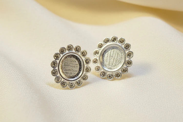 Stunning Silver CZ Stud Earring - 0595S