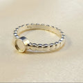 Bobble Shank Sterling Silver Memorial Ring