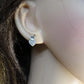 Silver Stud Earring with a cz - 0174S