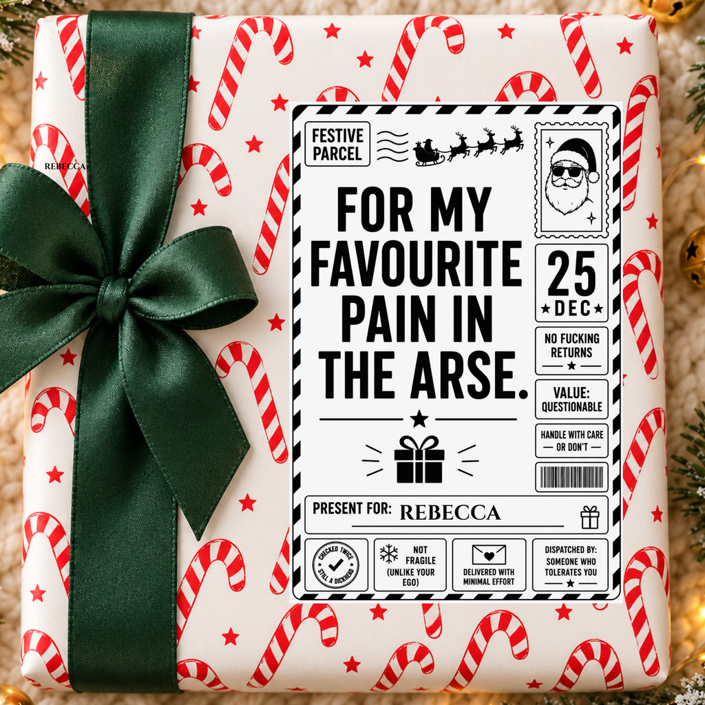 Personalised Rude, Sweary Christmas Gift Labels