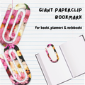 Giant Paperclip Bookmark - Pink Floral