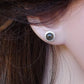 Silver Round Solid Back Rope Edge Earring - 0571