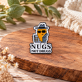 Nugs Not Drugs – Funny Chicken Nugget Secret Agent Enamel Pin Badge