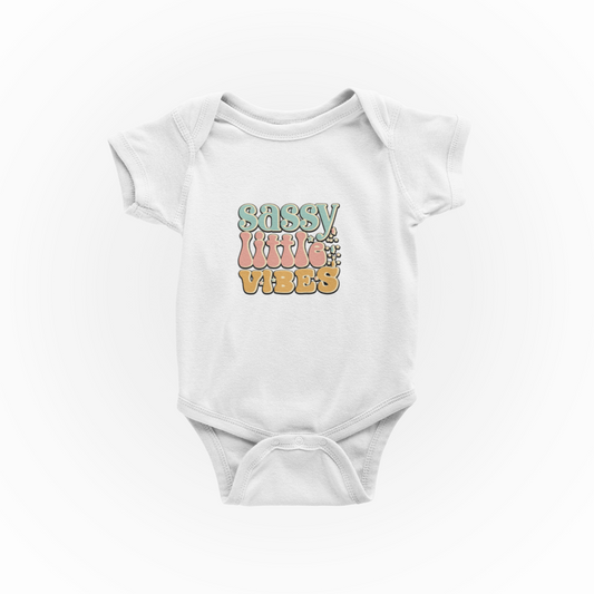 Sassy Little Vibes Girls - Baby Vest