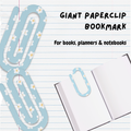 Giant Paperclip Bookmark - Daisies