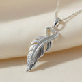 Feather Sterling Silver Memorial Pendant