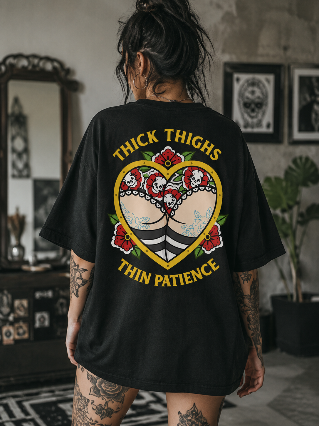 Thick Thighs Thin Patience - Oversized T-Shirt