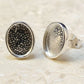 Silver 8x6 Cup Ear Stud - 0797